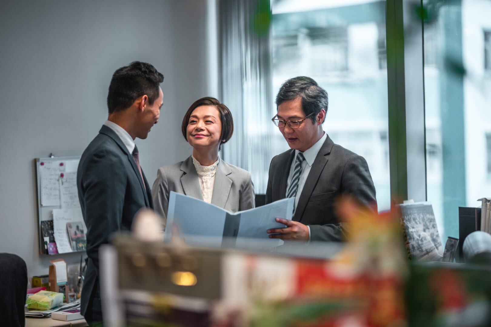 Business team discussing in an office